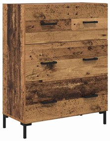 vidaXL Highboard με συρτάρι 2 pcs Παλιό Ξύλο Επεξεργασμένο ξύλο