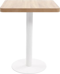 vidaXL Τραπέζι Bistro Ανοιχτό Καφέ 60 x 60 εκ. από MDF