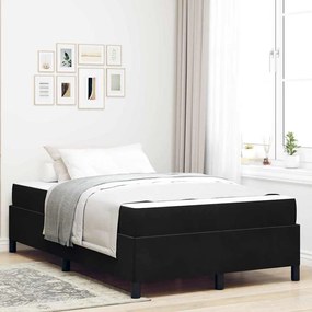 vidaXL Σκελετός Κρεβατιού Μαύρο και Λευκό 120 x 190 cm Βελούδο
