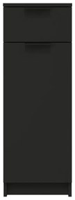 vidaXL Ντουλάπι Μπάνιου Μαύρο 32 x 34 x 90 εκ. από Επεξεργασμένο Ξύλο
