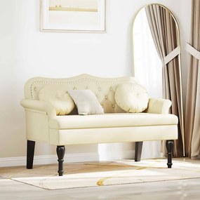 vidaXL Καναπές Chesterfield Κρεμ 120,5 x 65 x 75 εκ. Τεχνητό Δέρμα