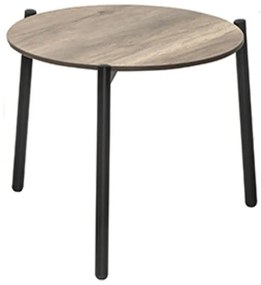Τραπεζάκι Βοηθητικό Ola/TC 02-00-1080 Φ49x41cm Teak-Black