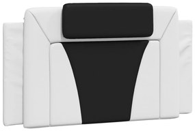 Πλαίσιο Κρεβατιού με LED Λευκό/Μαύρο 100x200εκ. Συνθετικό Δέρμα - Λευκό