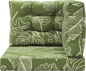 vidaXL Μαξιλάρι Καναπέ Εξωτερικού Χώρου 3 pcs Σχέδιο Φύλλου