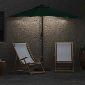 vidaXL Ομπρέλα Κήπου Πράσινο 294 x 150 x 223 εκ