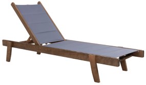 ΞΑΠΛΩΣΤΡΑ MILOS HM10685.02 ΞΥΛΟ ΟΞΙΑΣ ΣΕ ΚΑΡΥΔΙ-ΓΚΡΙ TEXTILENE 204x65x31,5-92,5Υεκ.