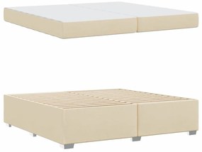 vidaXL Σκελετός Κρεβατιού Κρεμ 200 x 200 cm ύφασμα