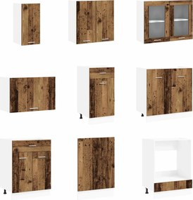vidaXL Μονάδα κουζίνας Lyon 8 pcs Επεξεργασμένο ξύλο