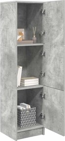 vidaXL Highboard Σκυρόδεμα Γκρι 31.5 x 32 x 122.5 εκ