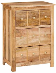 vidaXL Πλαϊνό γραφείο Καφέ 55 x 35 x 75 εκ Μασίφ ξύλο μάνγκο