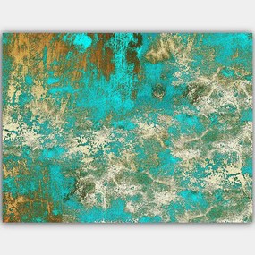 Πίνακας Καμβάς 441HPE2593 100x70cm Multi-Gold Wallity Οριζόντιοι Wood, Canvas