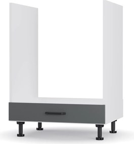 Modest Κάτω Ντουλάπι Φούρνου Ανθρακί 60x48x82cm