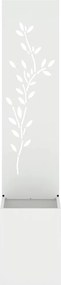 vidaXL Οθόνη Ιδιωτικότητας Κήπου Floral Λευκό 32 x 32 x 150 εκ