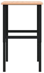 vidaXL Πάγκος Εργασίας Ορθογώνιος 100x60x(71,5-98) εκ Μασίφ Ξύλο Οξιάς
