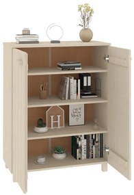 vidaXL Παπουτσοθήκη HAMAR Καφέ Μελί 85x40x108 εκ. Μασίφ Ξύλο Πεύκου