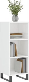 vidaXL Ντουλάπι Γυαλιστερό Λευκό 34,5 x 32,5 x 90 εκ. Επεξεργ. Ξύλο