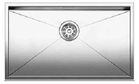 Blanco Zerox 700-U Inox Λείος Νεροχύτης Υποκαθήμενος με 1 Γούρνα 74x44 cm