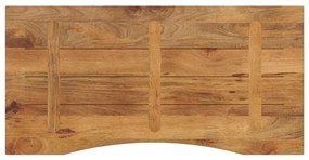 vidaXL Επιφάνεια Γραφείου Καμπύλη 110x60x2,5 εκ Μασίφ Ακατ. Μάνγκο