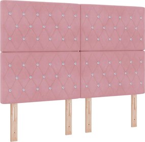 vidaXL Κεφαλάρι Ροζ 160 cm Βελούδο