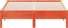 vidaXL Σκελετός Κρεβ. Χωρίς Στρώμα Καφέ Κεριού 135x190 εκ Μασίφ Πεύκο