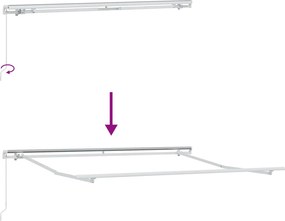 vidaXL Αναδιπλούμενη τέντα Taupe 600 x 350 εκ