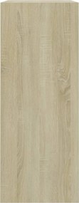 vidaXL Βιβλιοθήκη με 2 Ράφια Sonoma Δρυς 80x30x76,5 εκ. Επεξ. Ξύλο