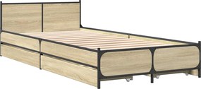 vidaXL Κρεβάτι με Κεφαλάρι Sonoma Δρυς 80 x 200 cm Επεξεργασμένο Ξύλο