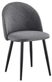 ZITA PLUS RIO ΜΑΥΡΟ/ΓΚΡΙ ΥΦΑΣΜΑ(Σ4)ΚΑΡΕΚΛΑ ΜΕΤΑΛΛΙΚΗ 47X53.5X49-80εκ.11.1604