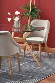 ASHMORE table, color: top - transparent, legs - natural DIOMMI V-CH-ASHMORE-ST