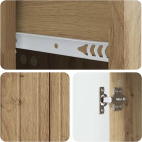 vidaXL Πλαϊνό γραφείο Artisan Δρυς 66 x 34,5 x 91,5 εκ