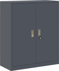 vidaXL Ντουλάπι αποθήκευσης Ανθρακί 90 x 40 x 105 cm Ατσάλι