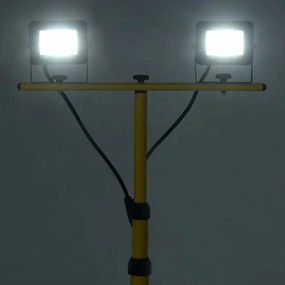 Προβολέας LED με Τρίποδο Ψυχρό Λευκό 2 x 10 W - Μαύρο