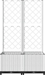 vidaXL Γλάστρα Κήπου Λευκό 80 x 40 x 136 cm