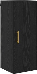 vidaXL Highboard 2 pcs Μαύρη Οξυά Επεξεργασμένο ξύλο