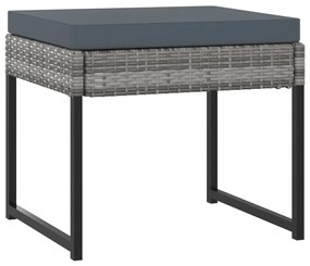 vidaXL Σετ Τραπεζαρίας Κήπου 9 τεμ. Γκρι Συνθετικό Ρατάν με Μαξιλάρια