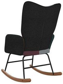 vidaXL Πολυθρόνα Κουνιστή Σχέδιο Patchwork Υφασμάτινη