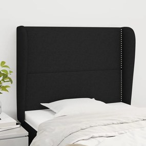 Κεφαλάρι με Πτερύγια Μαύρο 103x23x118/128 εκ. Υφασμάτινο 3117808