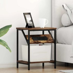 vidaXL Κομοδίνο Καπνιστή δρυς 38 x 30 x 48 εκ. Επεξεργασμένο ξύλο
