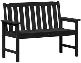 vidaXL Πάγκος Κήπου Μαύρος 120 εκ HDPE