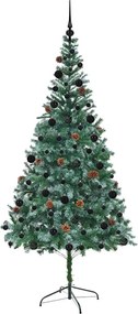 vidaXL Τεχνητό Χριστουγεννιάτικο Δέντρο Πράσινο 210 cm PVC και Χάλυβας