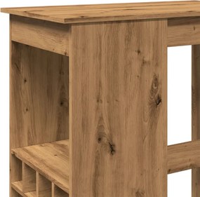 vidaXL Τραπέζι Μπαρ με Ράγες Δρυς 90x47,5x103,5 εκ. Επεξεργ. Ξύλο