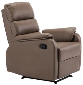 Πολυθρόνα Relax Comfort Pu Cappuccino 79x97x101cm Τεχνόδερμα
