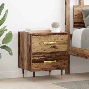 vidaXL Κομοδίνο 2 pcs Παλαιό ξύλο 40 x 35 x 47.5 εκ Επεξεργασμένο ξύλο