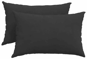 vidaXL Μαξιλάρι Καναπέ 2 pcs Μαύρο 60 x 40 cm ύφασμα