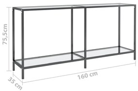 ΤΡΑΠΕΖΙ ΚΟΝΣΟΛΑ ΔΙΑΦΑΝΕΣ 160 X 35 X 75,5 ΕΚ. ΑΠΟ ΨΗΜΕΝΟ ΓΥΑΛΙ 331698