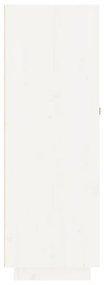 vidaXL Κάβα Κρασιών Λευκή 45 x 34 x 100 εκ. από Μασίφ Ξύλο Πεύκου