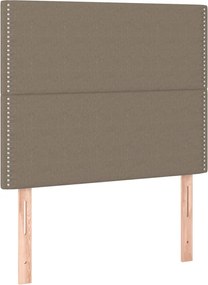 vidaXL Κρεβάτι Boxspring με Στρώμα Taupe 90x200 εκ. Υφασμάτινο