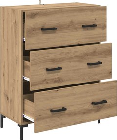 vidaXL Πλαϊνό γραφείο με συρτάρι Artisan Oak 69,5 x 34 x 90 εκ.