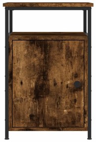 vidaXL Κομοδίνα 2 τεμ. Καπνιστή Δρυς 40x42x60 εκ. από Επεξεργ. Ξύλο