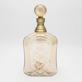 Διακοσμητική Καράφα Με Πώμα 752-10519 13,5x8x29cm Honey Estheti Home Metal, Glass